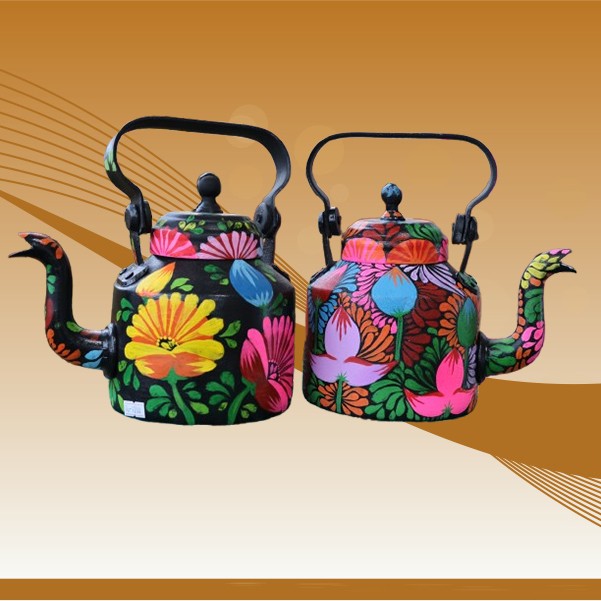 Rickshaw Art Hand-Painted Kettle Set