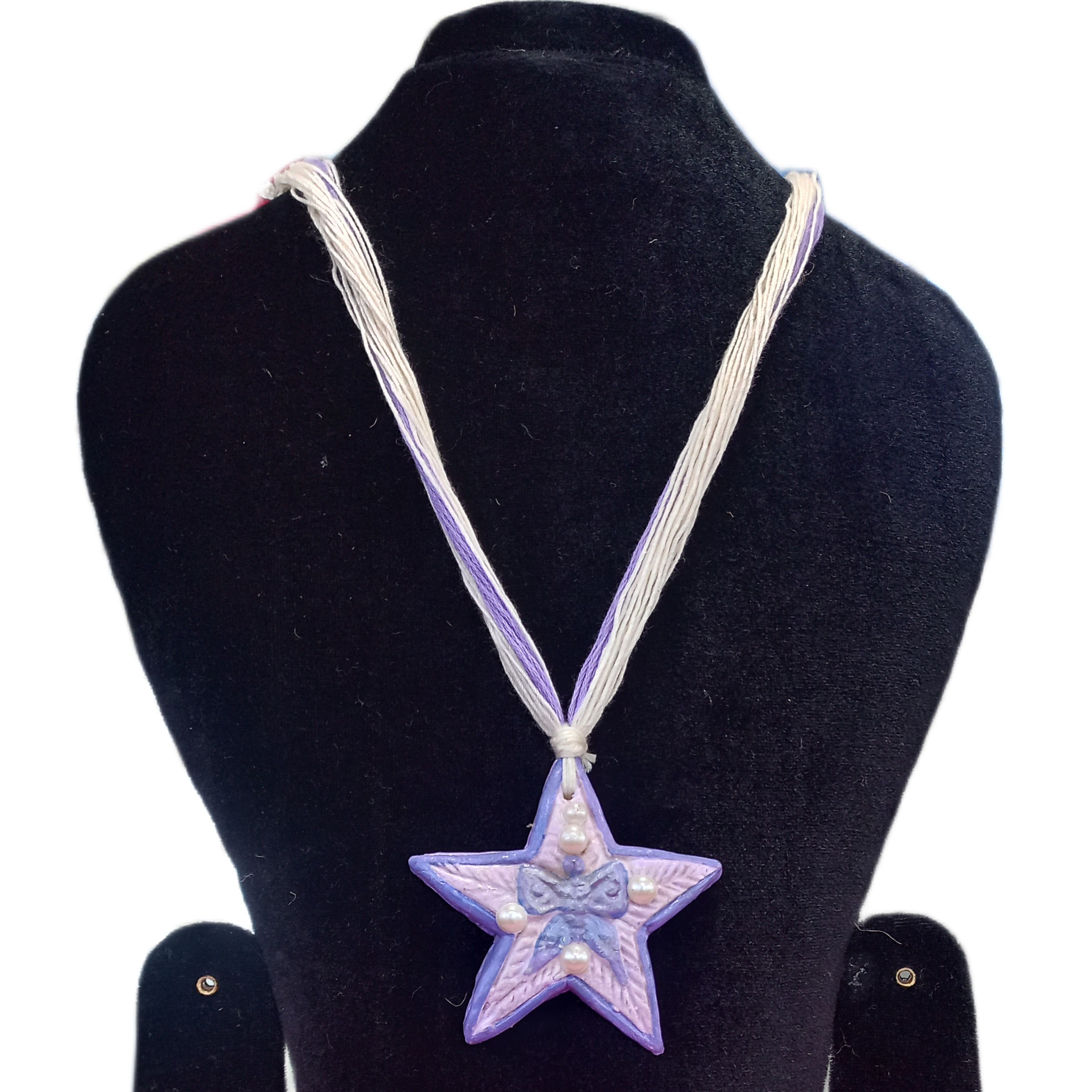 “Starlight Elegance” – Handmade Purple Star Pendant Necklace