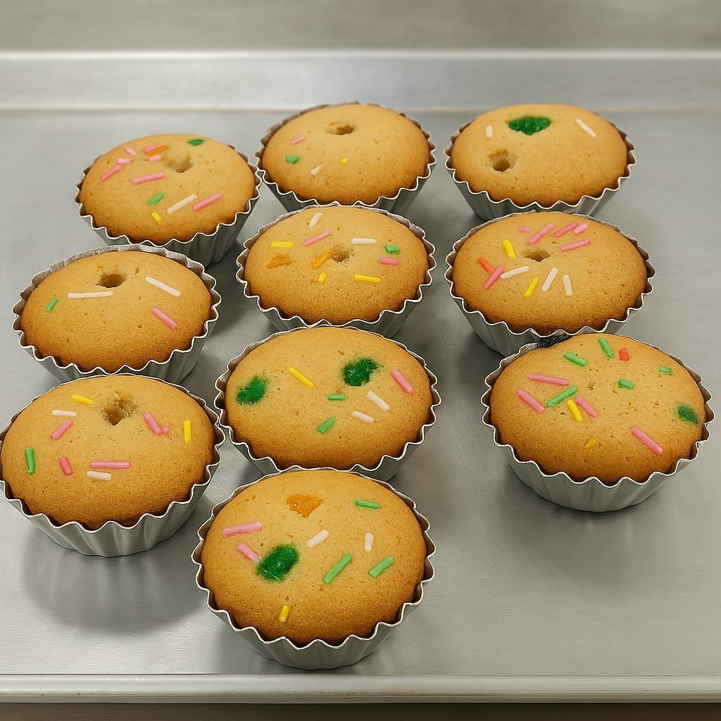 Artisan Handmade Mini Cupcake Muffins with Sprinkles